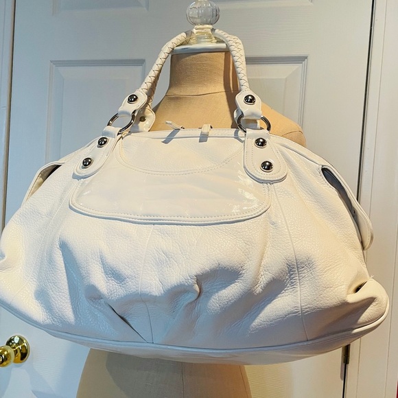 Express Bag White Butter Soft Exterior Interior Pockets - Picture 1 of 10
